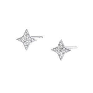 S999 Pure Silver Unique and Delicate Micro-set Full Sky Star Four-pointed Star S